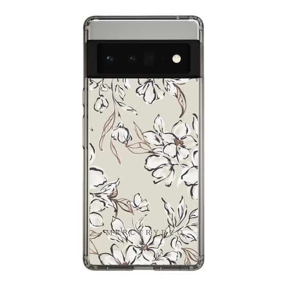 Slim Protection Case［ MERCURYDUO - BotanicalFlower - Beige ］