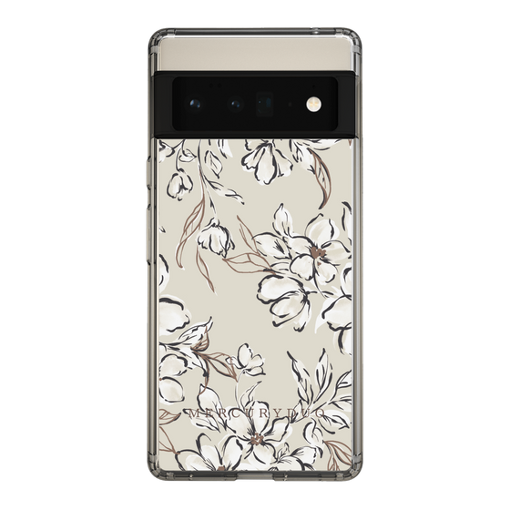Slim Protection Case［ MERCURYDUO - BotanicalFlower - Beige ］