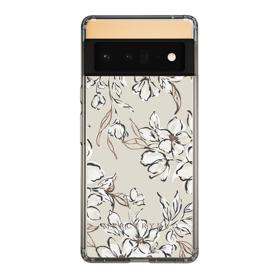 Slim Protection Case［ MERCURYDUO - BotanicalFlower - Beige ］