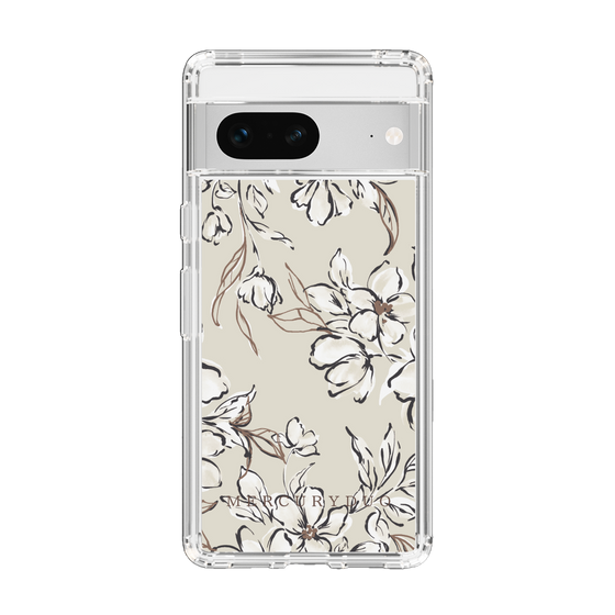 Slim Protection Case［ MERCURYDUO - BotanicalFlower - Beige ］