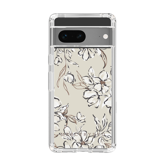 Slim Protection Case［ MERCURYDUO - BotanicalFlower - Beige ］