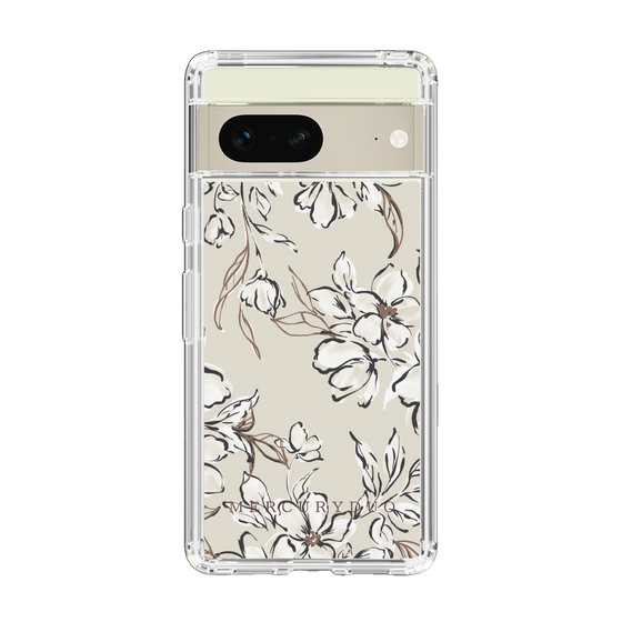 Slim Protection Case［ MERCURYDUO - BotanicalFlower - Beige ］