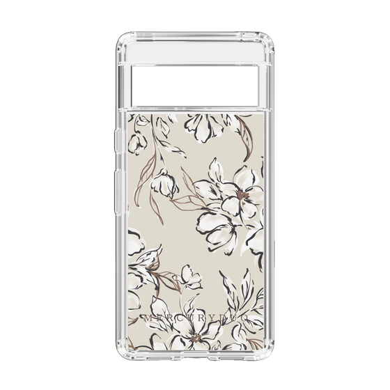 Slim Protection Case［ MERCURYDUO - BotanicalFlower - Beige ］