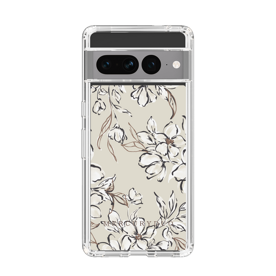 Slim Protection Case［ MERCURYDUO - BotanicalFlower - Beige ］