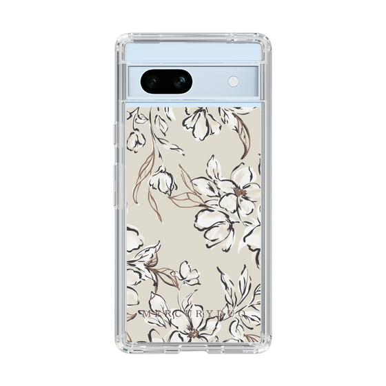 Slim Protection Case［ MERCURYDUO - BotanicalFlower - Beige ］