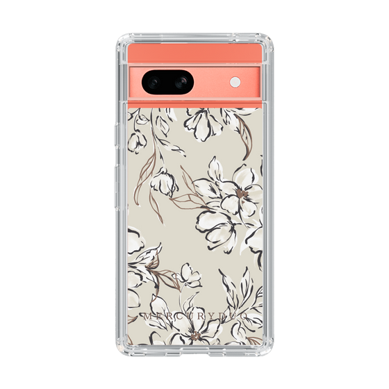 Slim Protection Case［ MERCURYDUO - BotanicalFlower - Beige ］