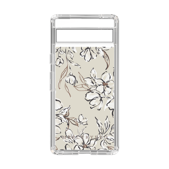Slim Protection Case［ MERCURYDUO - BotanicalFlower - Beige ］