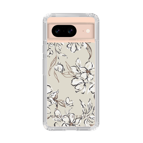Slim Protection Case［ MERCURYDUO - BotanicalFlower - Beige ］