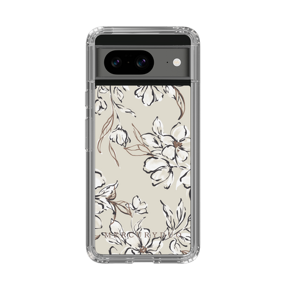 Slim Protection Case［ MERCURYDUO - BotanicalFlower - Beige ］