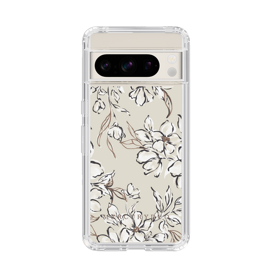Slim Protection Case［ MERCURYDUO - BotanicalFlower - Beige ］
