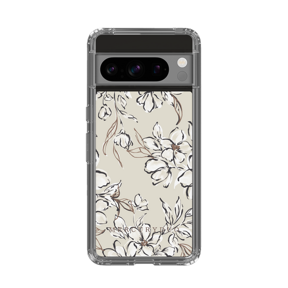 Slim Protection Case［ MERCURYDUO - BotanicalFlower - Beige ］