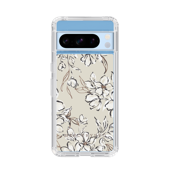 Slim Protection Case［ MERCURYDUO - BotanicalFlower - Beige ］
