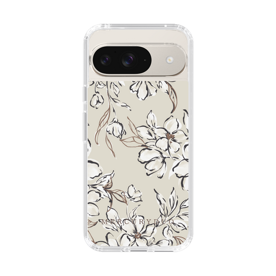 Slim Protection Case［ MERCURYDUO - BotanicalFlower - Beige ］