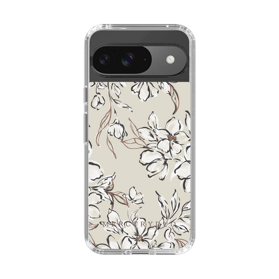 Slim Protection Case［ MERCURYDUO - BotanicalFlower - Beige ］