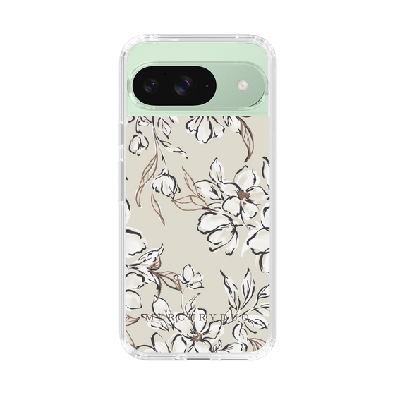 Slim Protection Case［ MERCURYDUO - BotanicalFlower - Beige ］