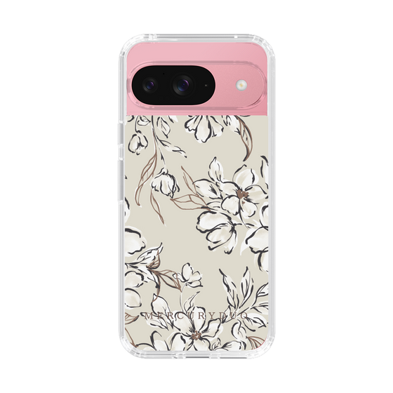 Slim Protection Case［ MERCURYDUO - BotanicalFlower - Beige ］