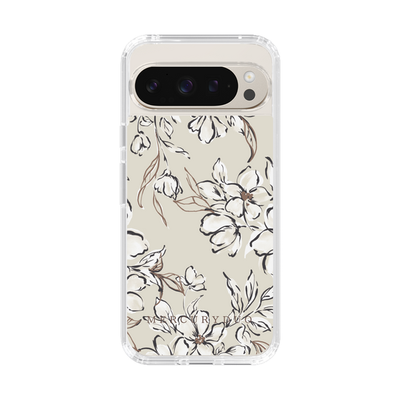 Slim Protection Case［ MERCURYDUO - BotanicalFlower - Beige ］