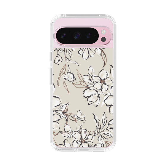 Slim Protection Case［ MERCURYDUO - BotanicalFlower - Beige ］