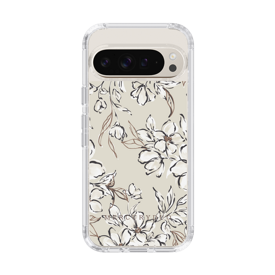 Slim Protection Case［ MERCURYDUO - BotanicalFlower - Beige ］