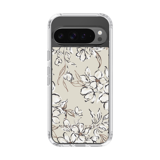 Slim Protection Case［ MERCURYDUO - BotanicalFlower - Beige ］