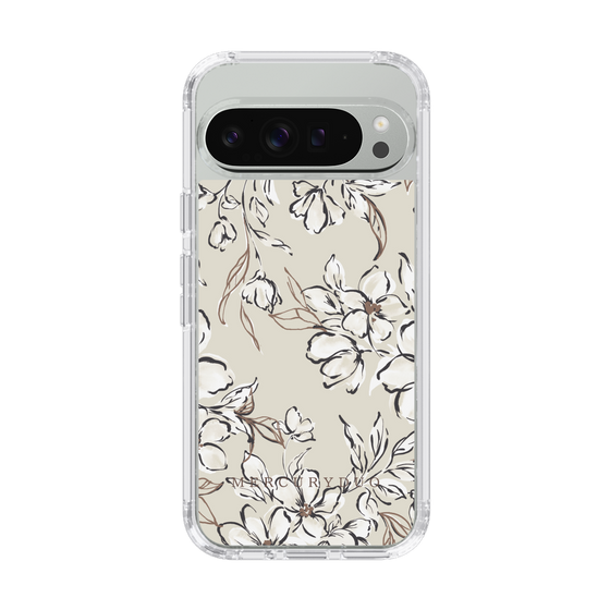 Slim Protection Case［ MERCURYDUO - BotanicalFlower - Beige ］