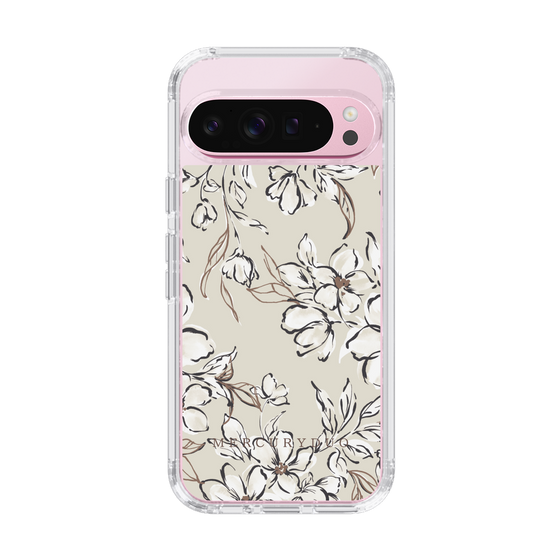 Slim Protection Case［ MERCURYDUO - BotanicalFlower - Beige ］