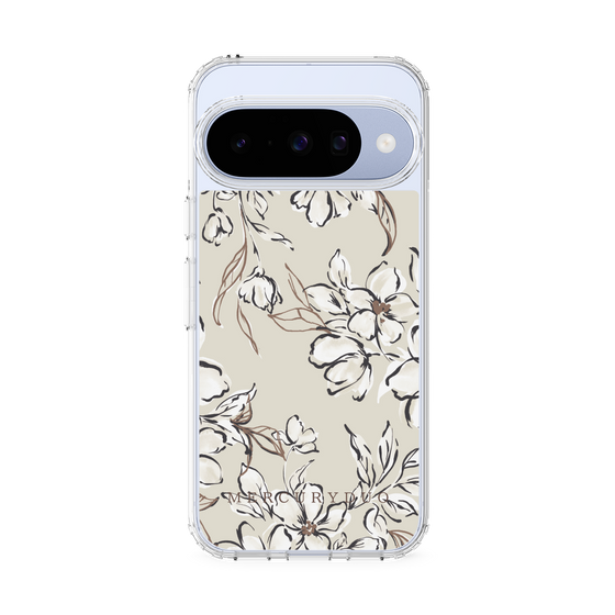 Slim Protection Case［ MERCURYDUO - BotanicalFlower - Beige ］