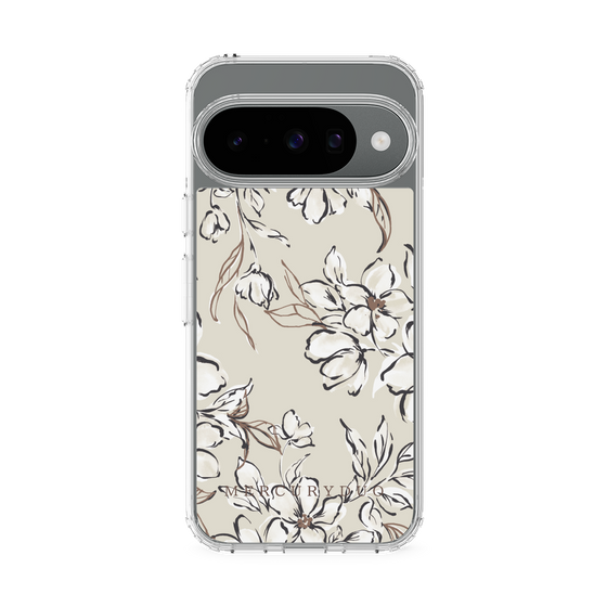 Slim Protection Case［ MERCURYDUO - BotanicalFlower - Beige ］