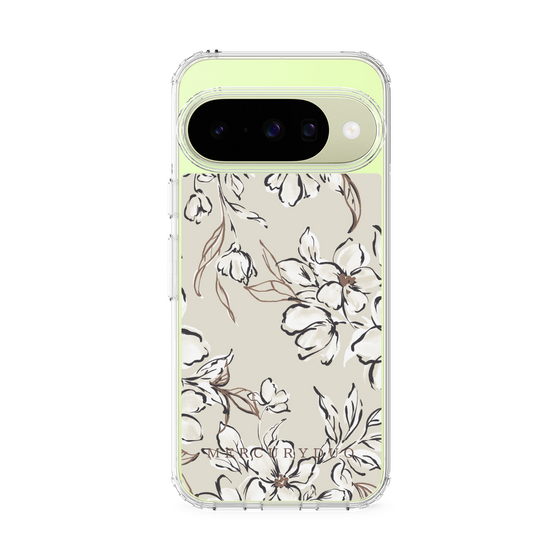 Slim Protection Case［ MERCURYDUO - BotanicalFlower - Beige ］