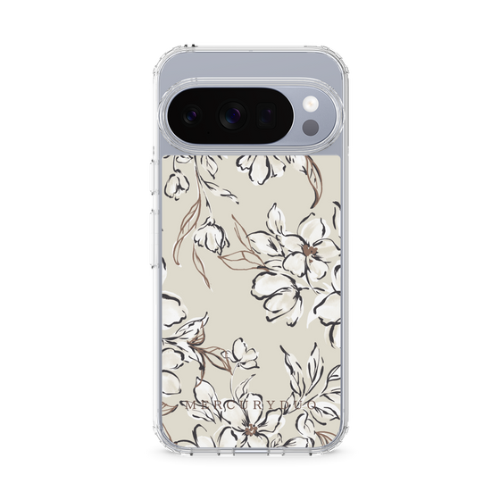 Slim Protection Case［ MERCURYDUO - BotanicalFlower - Beige ］