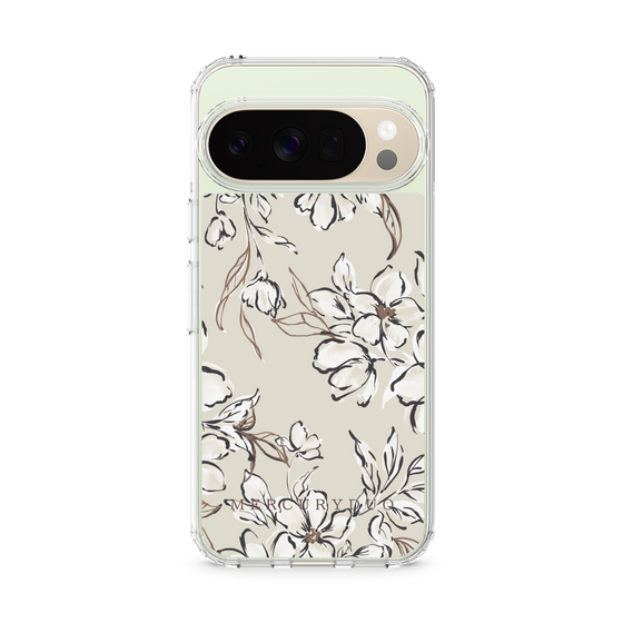 Slim Protection Case［ MERCURYDUO - BotanicalFlower - Beige ］