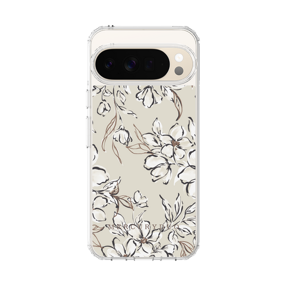 Slim Protection Case［ MERCURYDUO - BotanicalFlower - Beige ］