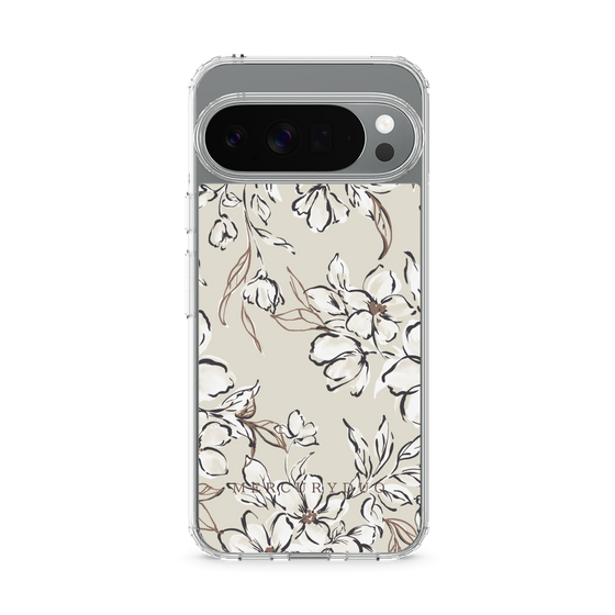 Slim Protection Case［ MERCURYDUO - BotanicalFlower - Beige ］