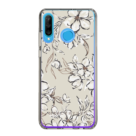 Slim Protection Case［ MERCURYDUO - BotanicalFlower - Beige ］