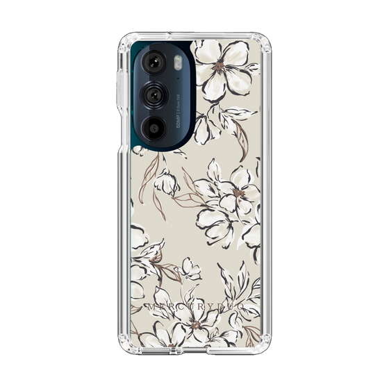 Slim Protection Case［ MERCURYDUO - BotanicalFlower - Beige ］