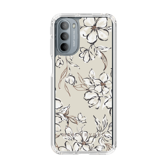 Slim Protection Case［ MERCURYDUO - BotanicalFlower - Beige ］