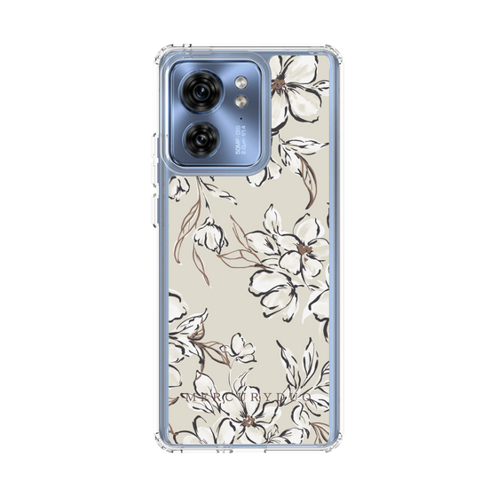 Slim Protection Case［ MERCURYDUO - BotanicalFlower - Beige ］