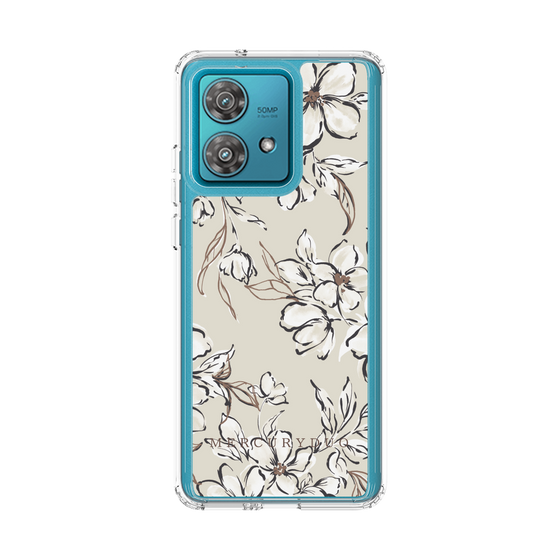 Slim Protection Case［ MERCURYDUO - BotanicalFlower - Beige ］