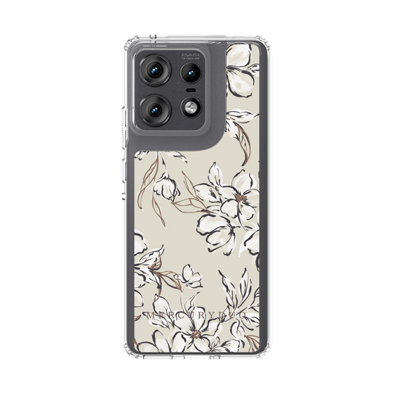 Slim Protection Case［ MERCURYDUO - BotanicalFlower - Beige ］