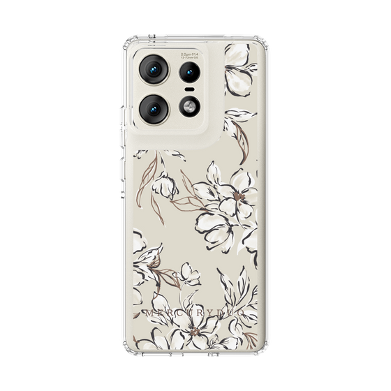 Slim Protection Case［ MERCURYDUO - BotanicalFlower - Beige ］