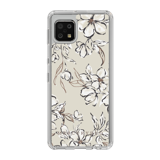 Slim Protection Case［ MERCURYDUO - BotanicalFlower - Beige ］