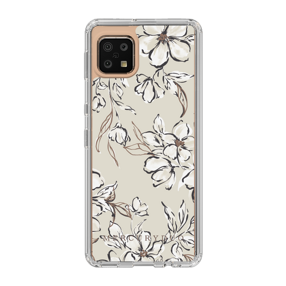 Slim Protection Case［ MERCURYDUO - BotanicalFlower - Beige ］