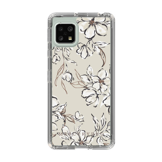 Slim Protection Case［ MERCURYDUO - BotanicalFlower - Beige ］