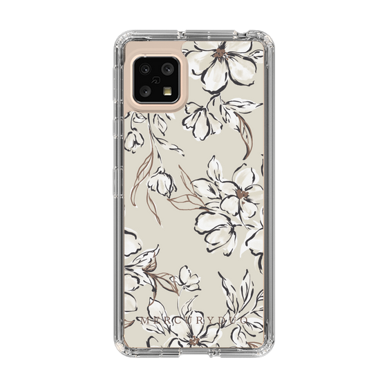 Slim Protection Case［ MERCURYDUO - BotanicalFlower - Beige ］