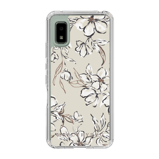 Slim Protection Case［ MERCURYDUO - BotanicalFlower - Beige ］