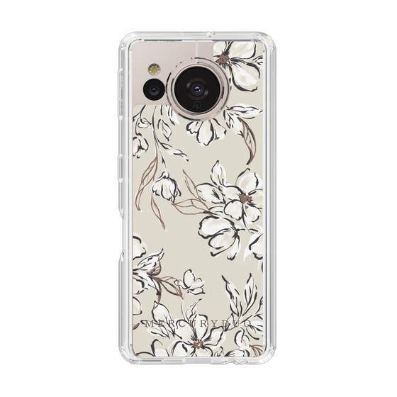 Slim Protection Case［ MERCURYDUO - BotanicalFlower - Beige ］