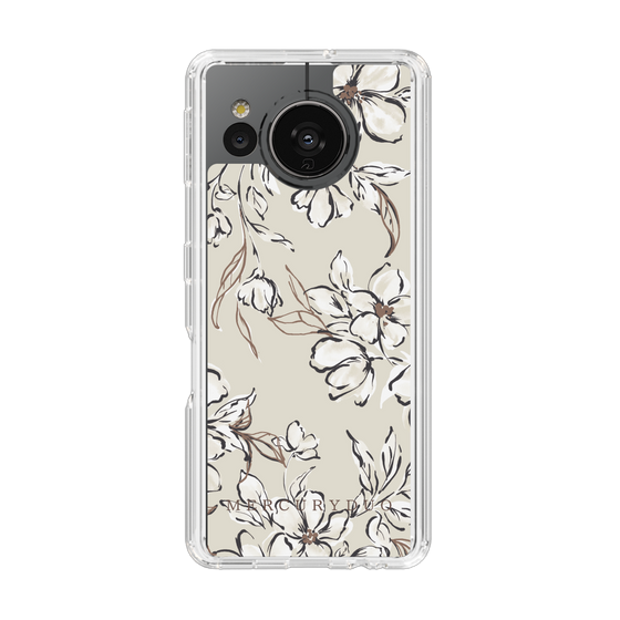 Slim Protection Case［ MERCURYDUO - BotanicalFlower - Beige ］