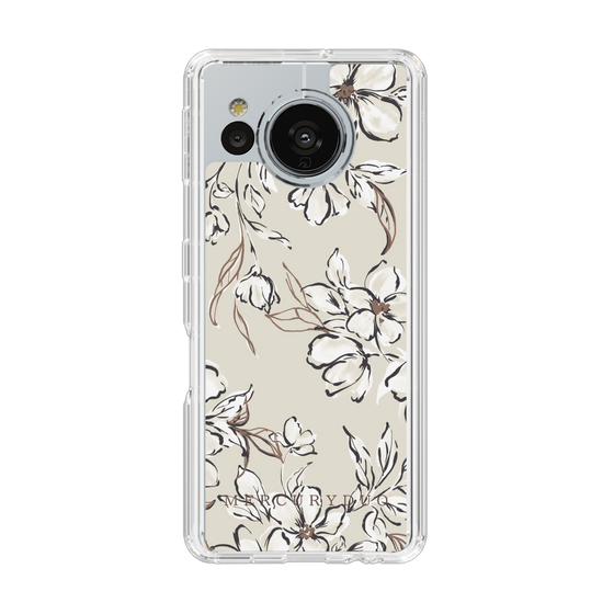 Slim Protection Case［ MERCURYDUO - BotanicalFlower - Beige ］