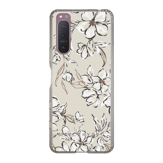 Slim Protection Case［ MERCURYDUO - BotanicalFlower - Beige ］