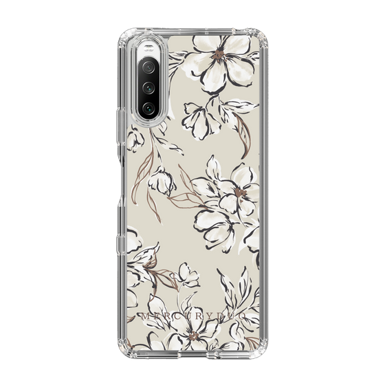 Slim Protection Case［ MERCURYDUO - BotanicalFlower - Beige ］